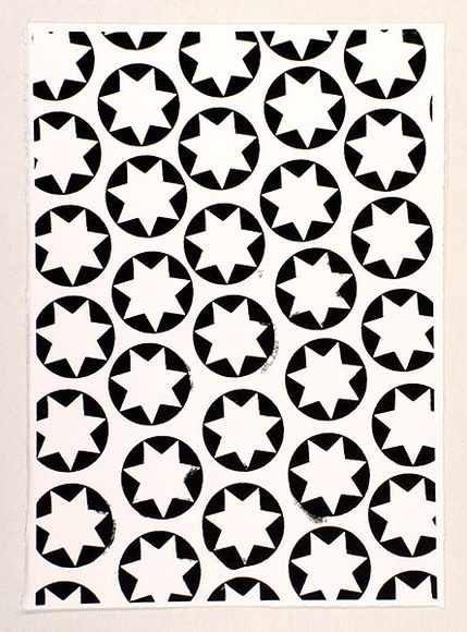 Artist: b'Clarke-Coolee, Bronwyn.' | Title: b'Stars.' | Date: 1992 | Technique: b'screenprint, printed in black ink, from one stencil' Artist: b'Clarke-Coolee, Bronwyn.' | Title: b'Stars.' | Date: 1992 | Technique: b'screenprint, printed in black ink, from one stencil'
