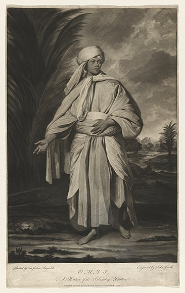 Title: b'Omai, a native of the island of Utietea' | Date: 1 September 1780 | Technique: b'mezzotint, printed in black ink, from one copper plate' Title: b'Omai, a native of the island of Utietea' | Date: 1 September 1780 | Technique: b'mezzotint, printed in black ink, from one copper plate'