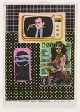Title: Still life variations: royal commission 1 | Date: 1991 | Technique: photocopy, printed in black ink, from collaged artwork; hand-coloured with aerosol paint