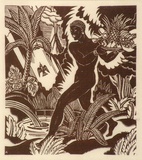 Artist: FEINT, Adrian | Title: The offering - Bali. | Date: 1941 | Technique: wood-engraving, printed in black ink, from one block | Copyright: Courtesy the Estate of Adrian Feint
