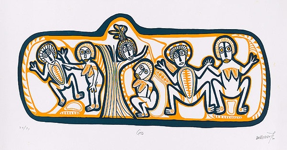 Artist: b'Lasisi, David.' | Title: b'Gaas' | Date: 1976 | Technique: b'screenprint, printed in colour, from two stencils' Artist: b'Lasisi, David.' | Title: b'Gaas' | Date: 1976 | Technique: b'screenprint, printed in colour, from two stencils'