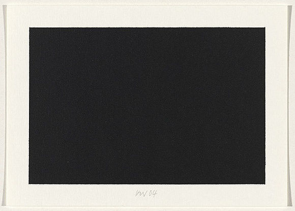Artist: b'Wiebke, Karl.' | Title: b'not titled [black]' | Date: 2004 | Technique: b'screenprint, printed in acrylic paint, from one stencil'