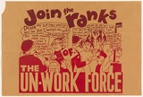 Title: not titled [join the ranks] | Date: c.1985 | Technique: screenprint, printed in colour, from multiple stencils
