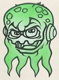 Artist: PHIBS, | Title: Squidie. | Date: 2004 | Technique: stencil, printed in colour, from one stencil