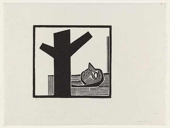 Artist: b'Groblicka, Lidia.' | Title: b'Dead tree' | Date: 1972 | Technique: b'woodcut, printed in black ink, from one block' Artist: b'Groblicka, Lidia.' | Title: b'Dead tree' | Date: 1972 | Technique: b'woodcut, printed in black ink, from one block'