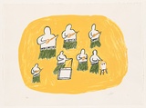 Title: String band | Date: 2009 | Technique: screenprint, printed in colour, from four stencils