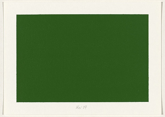Artist: b'Wiebke, Karl.' | Title: b'not titled [dark green]' | Date: 2004 | Technique: b'screenprint, printed in acrylic paint, from one stencil'