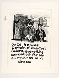 Artist: Heyes, Ken. | Title: once he was certain of eventual failure, everything worked out for him en route as in a dream. | Date: 1984 | Technique: photocopy