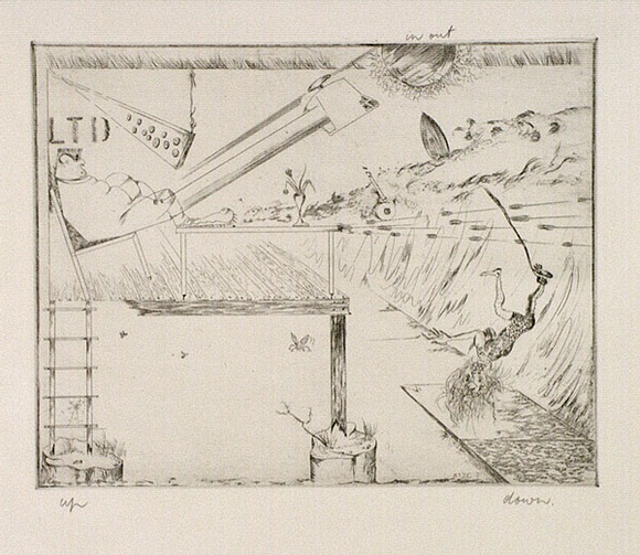 Artist: b'COLEING, Tony' | Title: b'Keep blank.' | Date: 1978 | Technique: b'hardground etching, printed in black ink, from one plate' Artist: b'COLEING, Tony' | Title: b'Keep blank.' | Date: 1978 | Technique: b'hardground etching, printed in black ink, from one plate'