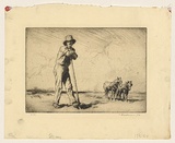 Title: The ploughman | Date: 1919 | Technique: etching and drypoint, printed in black ink, from one plate
