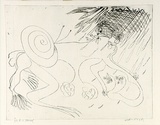 Artist: BOYD, Arthur | Title: Nebuchadnezzar with a snail on his back. | Date: (1968-69) | Technique: etching, printed in black ink, from one plate | Copyright: Reproduced with permission of Bundanon Trust