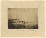 Artist: b'Boyd, Penleigh.' | Title: b'Hauling the nets.' | Date: c.1921 | Technique: b'drypoint, printed in brown ink with plate-tone, from one plate'