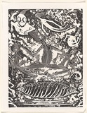 Title: b'The spirit catchers' | Date: 1980 | Technique: b'linocut and caustic etching, printed in black ink, from one block'