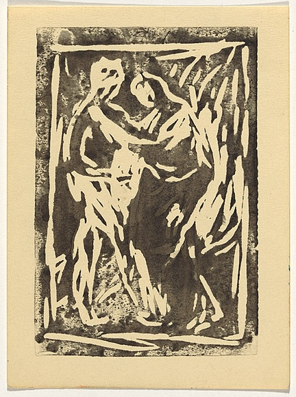 Title: b'(The visitation)' | Date: (1938) | Technique: b'ink wash (print from lino block)'