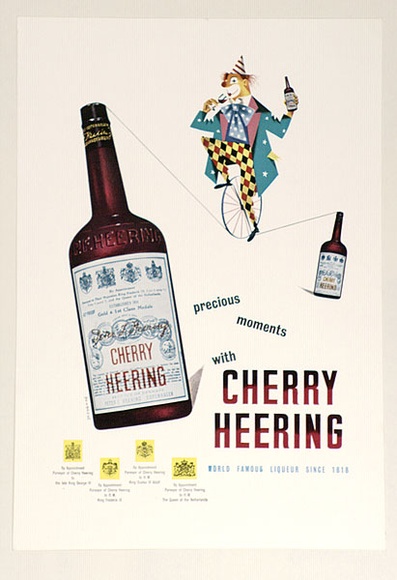 Artist: b'Bainbridge, John.' | Title: b'Precious moments with Cherry Heering (full page colour advertisement).' | Date: c.1958 | Technique: b'photo-lithograph' Artist: b'Bainbridge, John.' | Title: b'Precious moments with Cherry Heering (full page colour advertisement).' | Date: c.1958 | Technique: b'photo-lithograph'