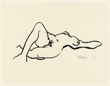 Title: not titled [reclining female nude] | Date: 1968 | Technique: screenprint, printed in black ink, from one stencil