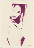 Artist: NUROK, | Title: Not titled [purple nude III]. | Date: 2003 | Technique: stencil, printed in purple ink, from one stencil