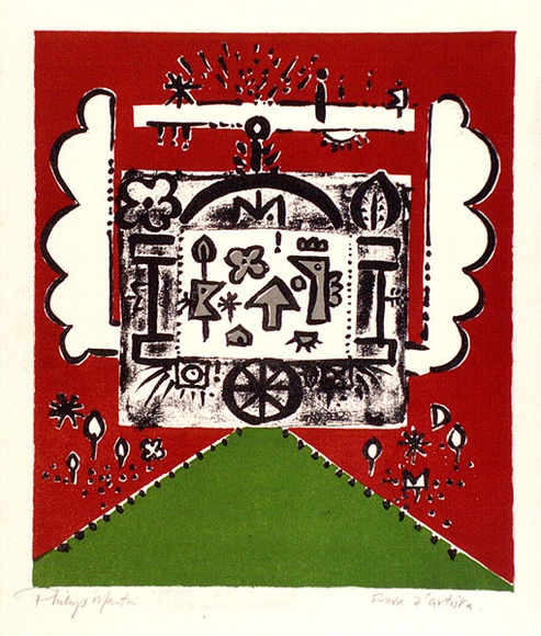 Artist: b'Martin, Phillip.' | Title: b'Mandala in the sky' | Technique: b'lithograph, printed in colour, from multiple stones [or plates]'