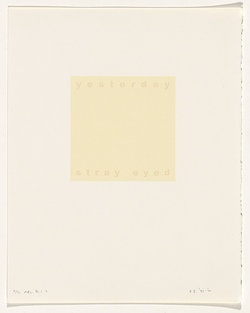 Artist: b'Burgess, Peter.' | Title: b'yesterday: stray eyed.' | Date: 2001 | Technique: b'computer generated inkjet prints, printed in colour, from digital files'