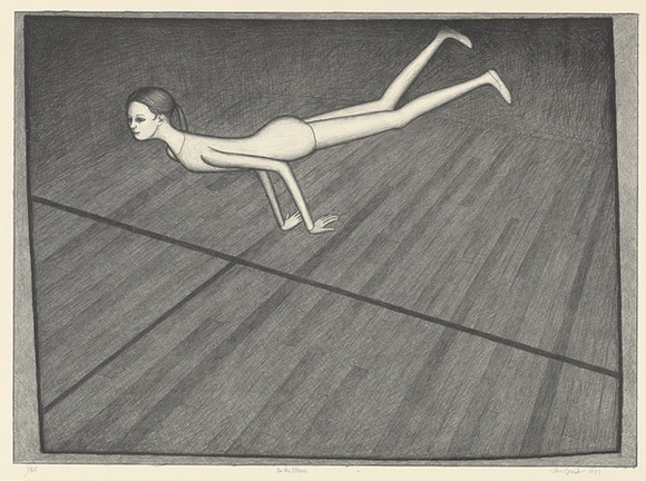 Artist: b'Brack, John.' | Title: b'On the elbows.' | Date: 1977 | Technique: b'lithograph, printed in black ink, from one zinc plate' | Copyright: b'\xc2\xa9 Helen Brack' Artist: b'Brack, John.' | Title: b'On the elbows.' | Date: 1977 | Technique: b'lithograph, printed in black ink, from one zinc plate' | Copyright: b'\xc2\xa9 Helen Brack'