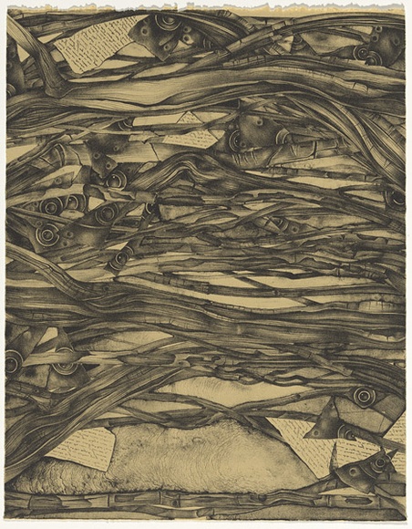 Title: b'Time and tide 1' | Date: 1995 | Technique: b'tuche and crayon lithograph, printed in black ink, from one plate'