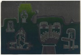 Title: A head in a wall | Date: 1963 | Technique: screenprint, printed in colour, from multiple stencils
