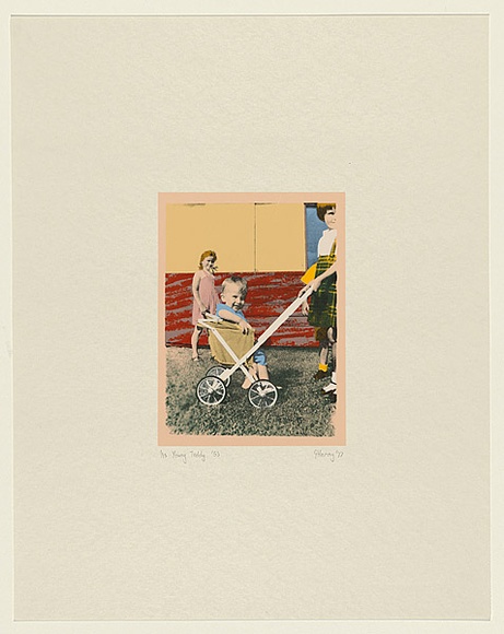 Artist: b'HARVEY, Geoffrey' | Title: bYoung teddy '53 | Date: 1977 | Technique: b'photo-screenprint, printed in colour, from multiple stencils' Artist: b'HARVEY, Geoffrey' | Title: bYoung teddy '53 | Date: 1977 | Technique: b'photo-screenprint, printed in colour, from multiple stencils'