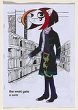 Title: The west gate | Technique: black and white photocopy with colour digital print on cover
