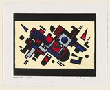 Artist: van der Sluys, Leslie. | Title: Anno MM | Date: 1999 | Technique: linocut, printed in black ink, from one block; hand-coloured