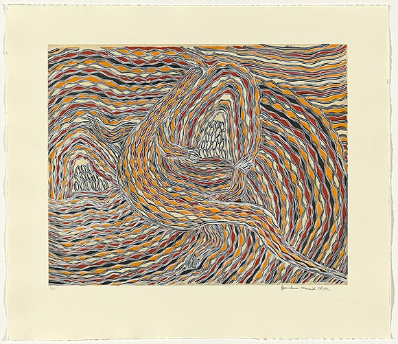 Title: b'Garrangali' | Date: 2010 | Technique: b'etching and screenprint'