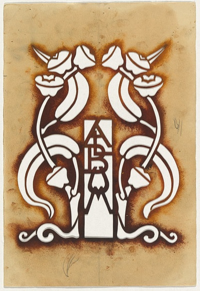 Artist: b'ROBEY, Elinor' | Title: b'not titled [stencil for leatherwork design]' | Date: 1920s? | Technique: b'hand-cut stencil'