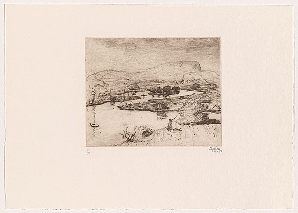 Artist: b'Rees, Lloyd.' | Title: b'Illawarra landscape, New South Wales' | Date: 1977 | Technique: b'softground-etching, printed in brown ink, from one zinc plate' | Copyright: b'\xc2\xa9 Alan and Jancis Rees' Artist: b'Rees, Lloyd.' | Title: b'Illawarra landscape, New South Wales' | Date: 1977 | Technique: b'softground-etching, printed in brown ink, from one zinc plate' | Copyright: b'\xc2\xa9 Alan and Jancis Rees'