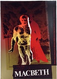 Artist: b'ARNOLD, Raymond' | Title: b'Macbeth: Mummers Theatre Company.' | Date: 1985 | Technique: b'screenprint, printed in colour, from six stencils'