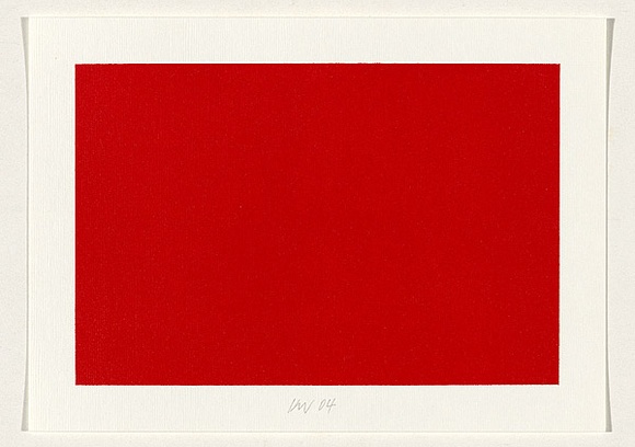 Artist: b'Wiebke, Karl.' | Title: b'not titled [deep red]' | Date: 2004 | Technique: b'screenprint, printed in acrylic paint, from one stencil'