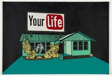 Title: Suburban roadhouse 3 | Date: 2010 | Technique: stencil, sprayed in coloured aerosol paint, from four stencils