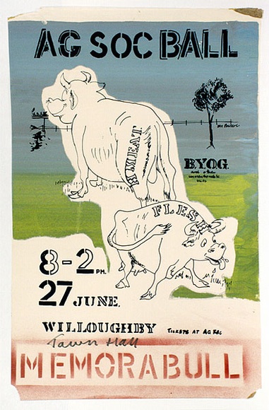 Artist: b'ME POSTER CO' | Title: b'A G SOC Ball' | Technique: b'screenprint, printed in colour, from multiple stencils'