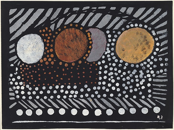 Artist: b'PRESTON, Margaret' | Title: b'Aboriginal art.' | Date: 1949 | Technique: b'stencil print, printed in colour, from one hand-cut paper stencil' | Copyright: b'\xc2\xa9 Margaret Preston. Licensed by VISCOPY, Australia' Artist: b'PRESTON, Margaret' | Title: b'Aboriginal art.' | Date: 1949 | Technique: b'stencil print, printed in colour, from one hand-cut paper stencil' | Copyright: b'\xc2\xa9 Margaret Preston. Licensed by VISCOPY, Australia'