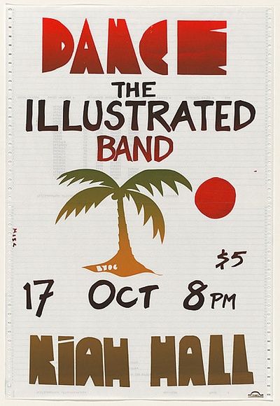 Artist: b'LITTLE, Colin' | Title: b'Dance. The Illustrated Band ... Kiah Hall' | Date: 1980 | Technique: b'screenprint, printed in colour, from one stencils' Artist: b'LITTLE, Colin' | Title: b'Dance. The Illustrated Band ... Kiah Hall' | Date: 1980 | Technique: b'screenprint, printed in colour, from one stencils'