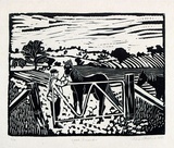 Artist: Shepherd, Elise. | Title: Good friends | Date: 1985 | Technique: linocut, printed in green ink, from one block