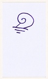 Title: not titled [purple stamp of spiral adjoining three parallel lines] | Date: 2007 | Technique: hand-stamped postcard