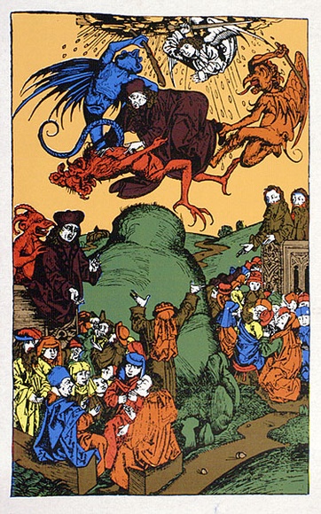 Artist: b'Peterson, Henry.' | Title: b'Allegorical scene' | Technique: b'screenprint, printed in colour, from multiple stencils' Artist: b'Peterson, Henry.' | Title: b'Allegorical scene' | Technique: b'screenprint, printed in colour, from multiple stencils'