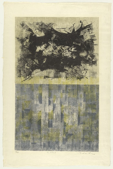 Artist: b'King, Grahame.' | Title: b'The cloud' | Date: 1966 | Technique: b'lithograph, printed in colour, from multiple stones [or plates]'