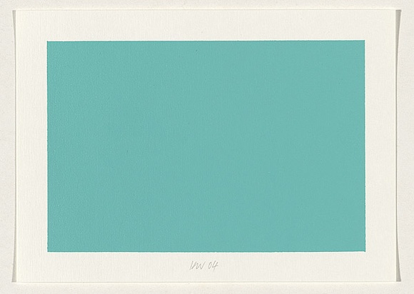 Title: b'not titled [aqua]' | Date: 2004 | Technique: b'screenprint, printed in acrylic paint, from one stencil'
