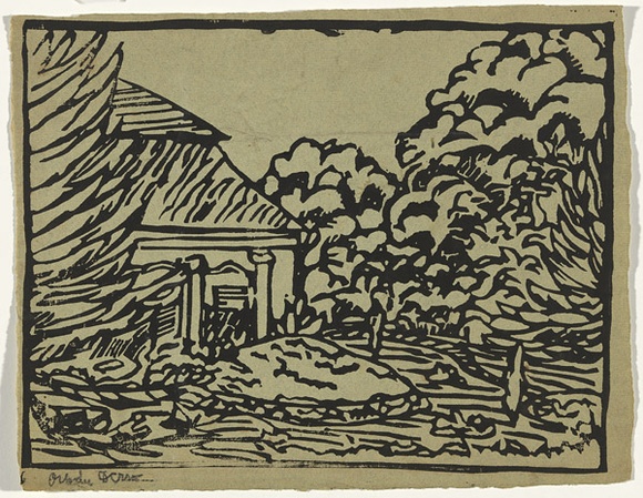 Artist: b'Orban, Desiderius.' | Title: b'Kortyelyes' | Date: (1910-15) | Technique: b'woodcut, printed in black ink, from one block' Artist: b'Orban, Desiderius.' | Title: b'Kortyelyes' | Date: (1910-15) | Technique: b'woodcut, printed in black ink, from one block'