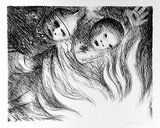 Artist: BOYD, Arthur | Title: The ordeal by fire. | Date: (1965) | Technique: lithograph, printed in black ink, from one plate | Copyright: Reproduced with permission of Bundanon Trust