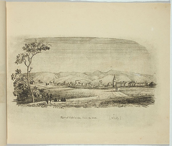 Artist: b'Nixon, F.R.' | Title: b'Part of Adelaide, from the N.W.' | Date: 1845 | Technique: b'etching, printed in black ink, from one plate' Artist: b'Nixon, F.R.' | Title: b'Part of Adelaide, from the N.W.' | Date: 1845 | Technique: b'etching, printed in black ink, from one plate'