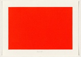 Artist: b'Wiebke, Karl.' | Title: b'not titled [fluro red-orange]' | Date: 2004 | Technique: b'screenprint, printed in acrylic paint, from one stencil'