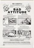 Artist: Cardew, Gaynor. | Title: Be careful! Bad attitude. | Date: 1989 | Technique: offset-lithograph, printed in colour, from multiple stones [or plates]