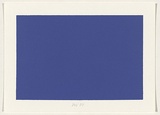 Title: not titled [muted peacock blue] | Date: 2004 | Technique: screenprint, printed in acrylic paint, from one stencil