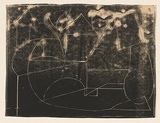 Title: The red bridge | Date: c. 1955 | Technique: screenprint, printed in black ink, from one stencil